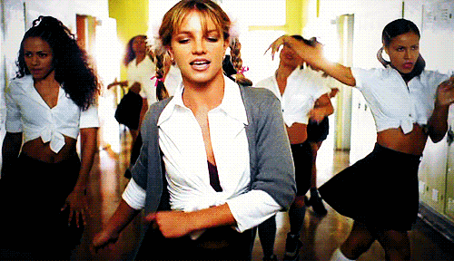Resultado de imagem para britney spears baby one more time gif